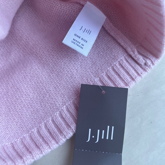 NWT J. Jill Pink Rosewater Cuffed Cashmere Women display picture 3